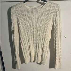Women's Cable Knit Sweater - Cream